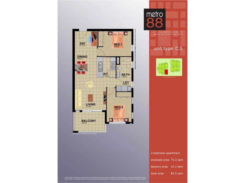 39/171 Scarborbough Street, Southport QLD 4215 Floorplan