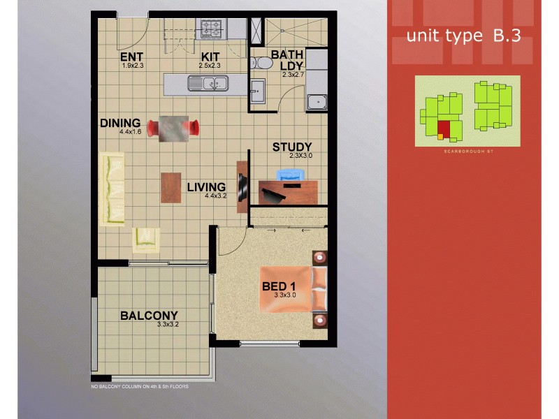 47/171 Scarborough Street, Southport QLD 4215 Floorplan