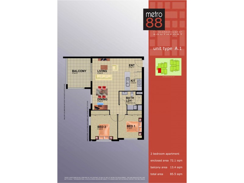 31/171 Scarborough street, Southport QLD 4215 Floorplan
