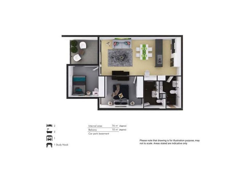 2208 /132 Osborne Road, Mitchelton QLD 4053 Floorplan