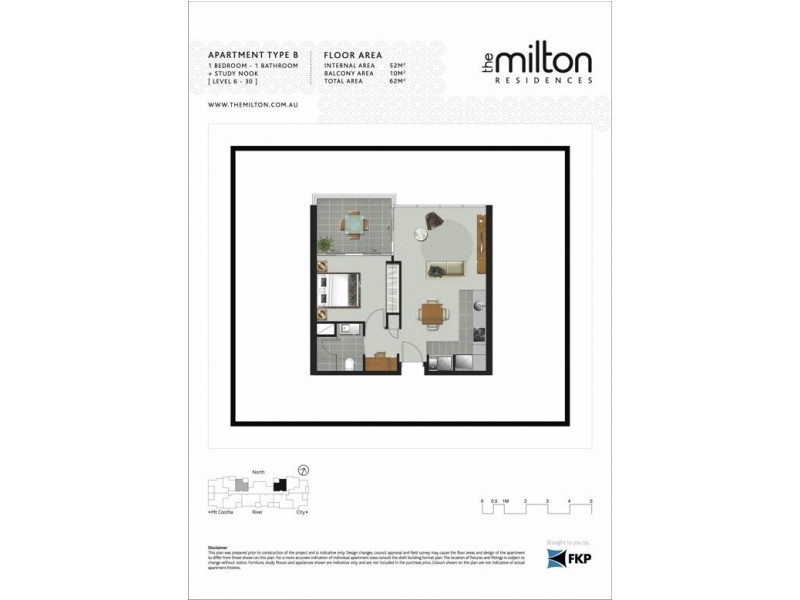Level 18, 55 Railway Terracce, Milton QLD 4064 Floorplan