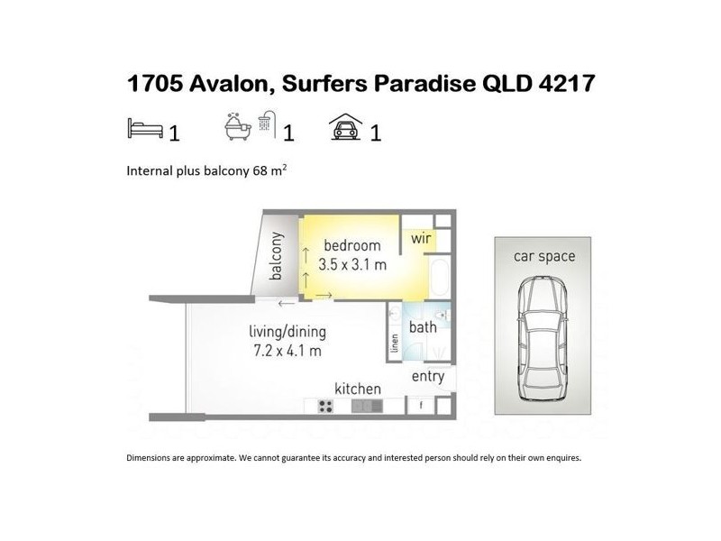 1705 4 Wahroonga Place, Surfers Paradise QLD 4217