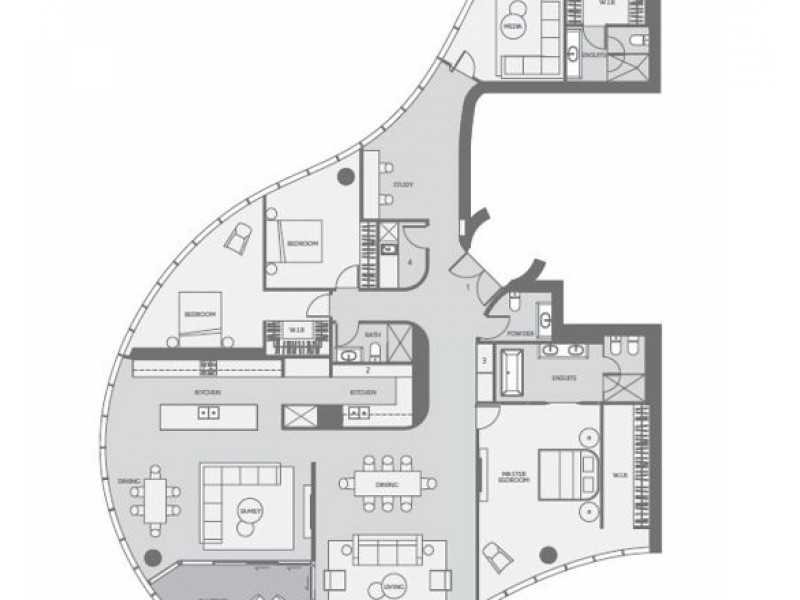 3702/140 Alice Street, Brisbane City QLD 4000 Floorplan