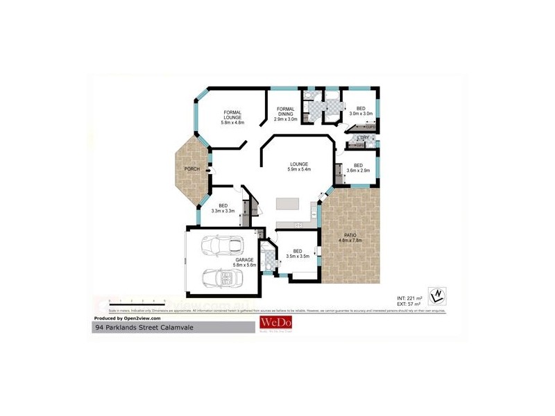 94 Parklands St, Calamvale QLD 4116 Floorplan