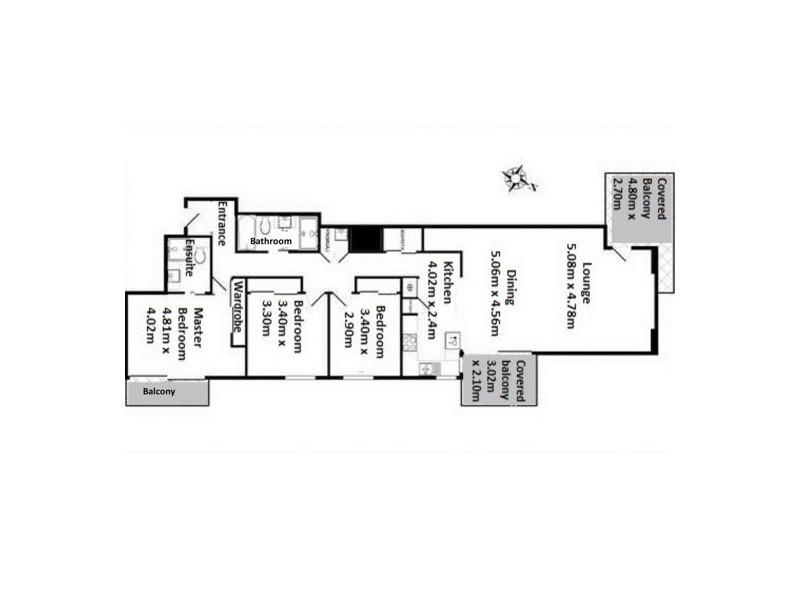 2306/12 Executive Drive, Burleigh Waters QLD 4220 Floorplan