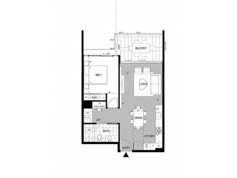 1101/45 1101/45 BOUNDARY ST, South Brisbane QLD 4101 Floorplan
