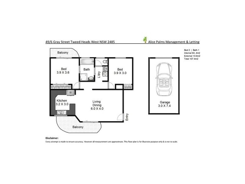 49/6 Gray Street, Tweed Heads West NSW 2485 Floorplan