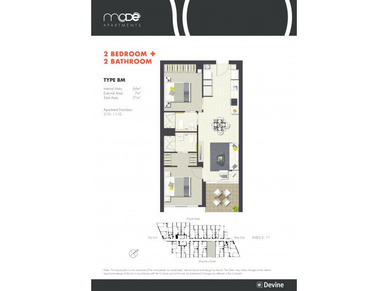 7J 42 Wyandra Street, Newstead QLD 4006 Floorplan