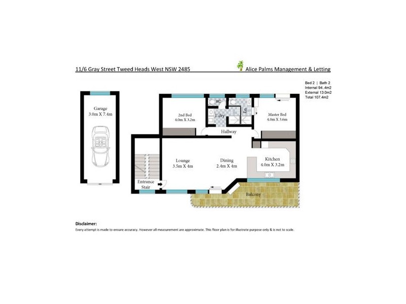 11 / 6 Gray Street, Tweed Heads West NSW 2485 Floorplan