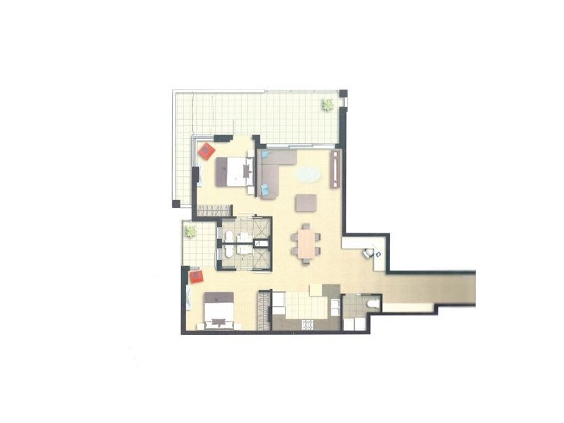 3201/12 Executive Drive, Burleigh Waters QLD 4220 Floorplan