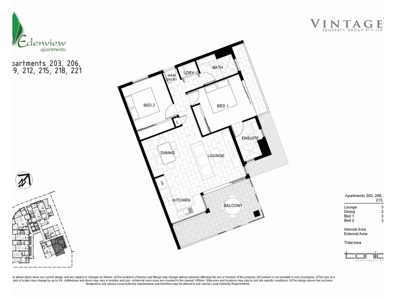 206/23 Robinson Place, Kelvin Grove QLD 4059 Floorplan