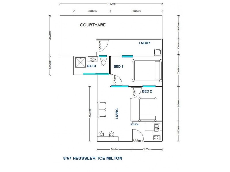 8 67 HEUSSLER TCE, Milton QLD 4064 Floorplan