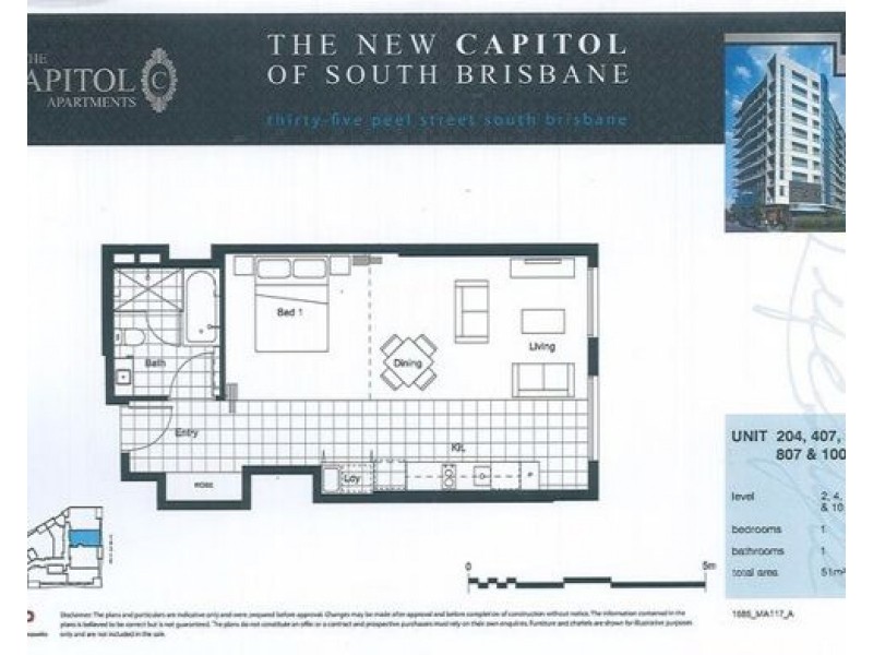 204/35 Peel street, South Brisbane QLD 4101 Floorplan