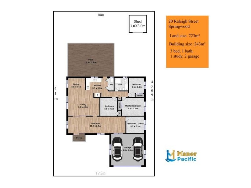20 Raleigh Street, Springwood QLD 4127 Floorplan