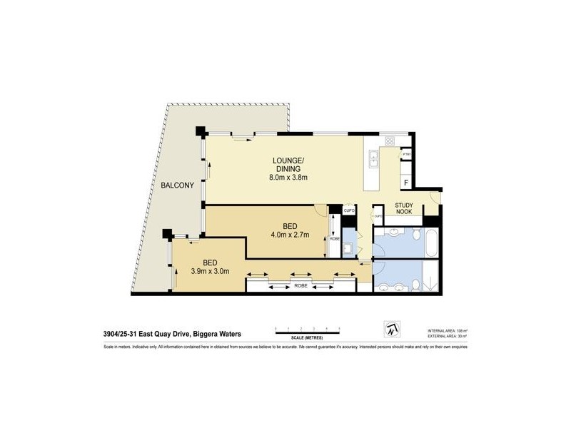 3904/25-31 East Quay Drive, Biggera Waters QLD 4216 Floorplan