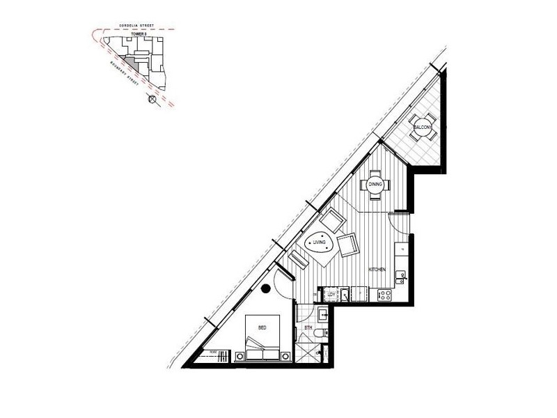 1 CORDELIA STREET, South Brisbane QLD 4101 Floorplan