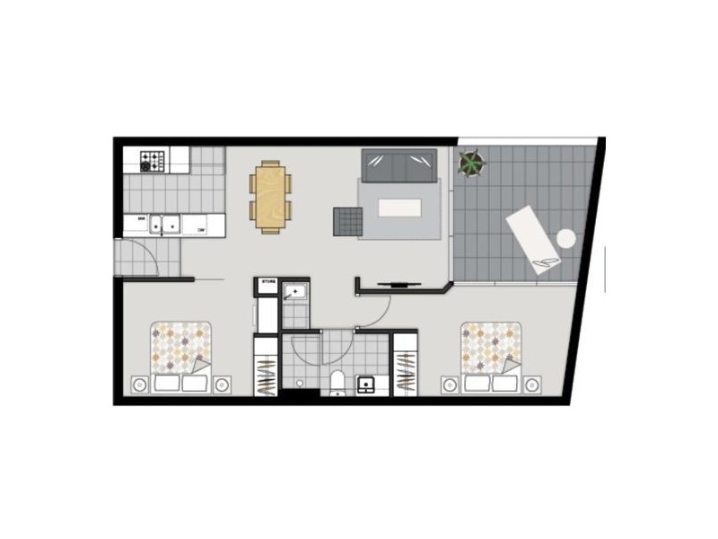 11005/25 Bouquet Street, South Brisbane QLD 4101 Floorplan