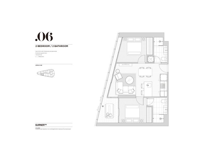 1506/179 Alfred St, Fortitude Valley QLD 4006 Floorplan