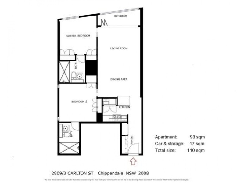 Furnished 2809/3 Carlton Street, Chippendale NSW 2008