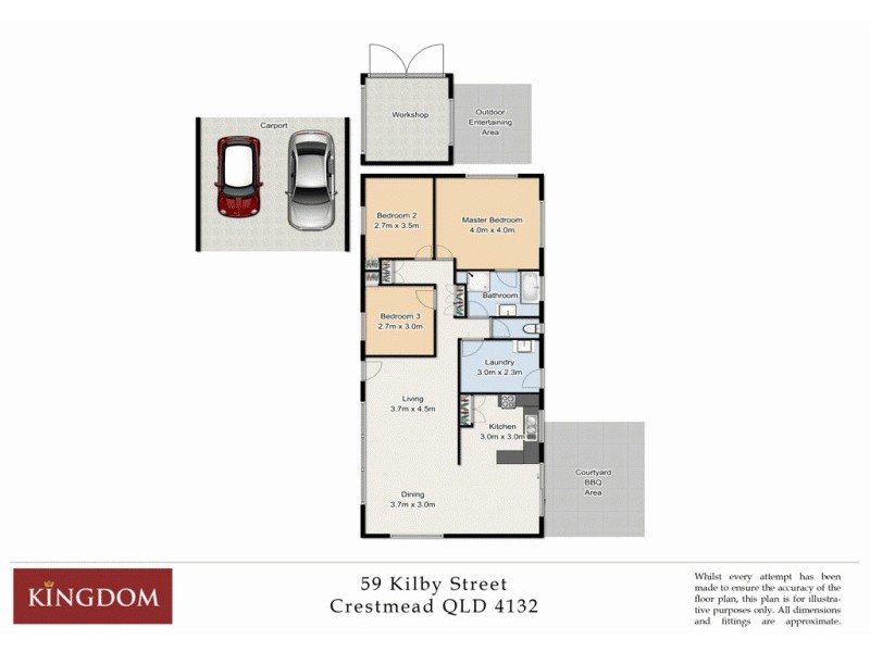 59 Kilby Street, Crestmead QLD 4132 Floorplan