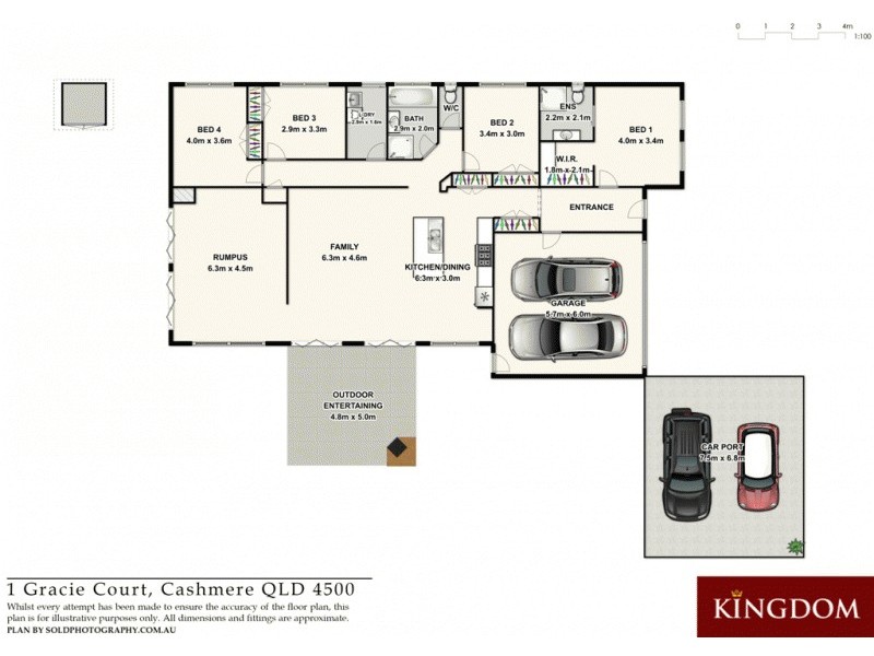 1 Gracie Ct, Cashmere QLD 4500 Floorplan