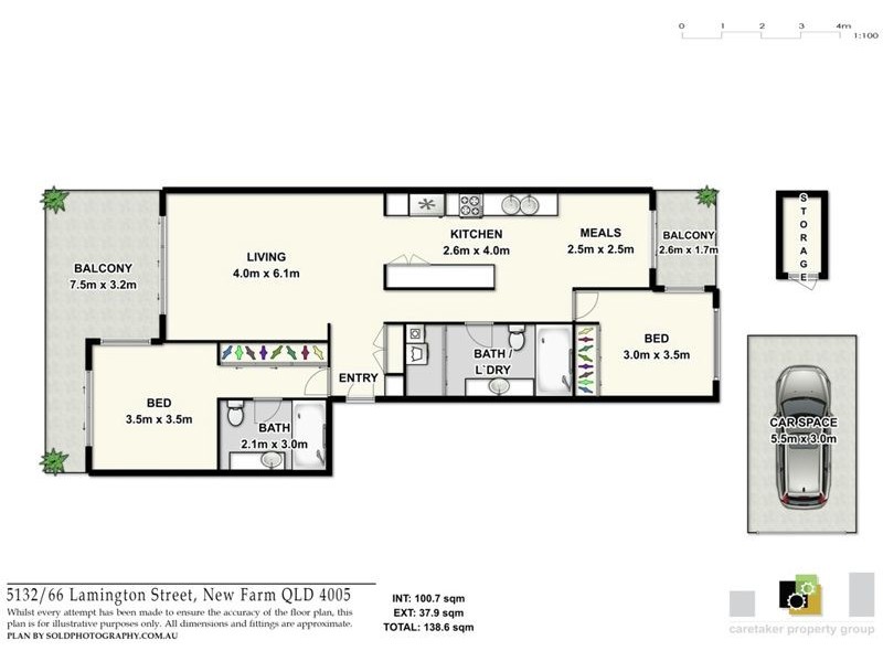 66 Lamington Street, New Farm QLD 4005 Floorplan