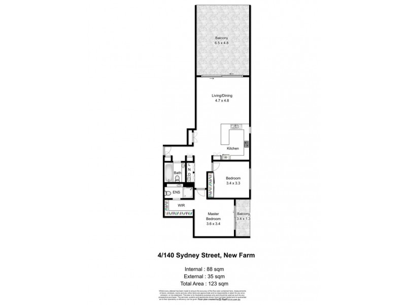 140 Sydney Street, New Farm QLD 4005 Floorplan