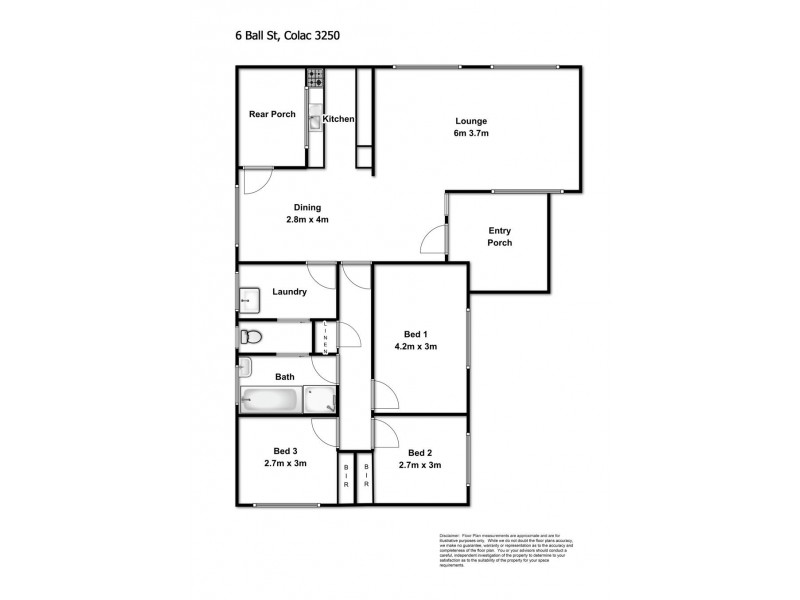 6 Ball Street, Colac VIC 3250 Floorplan