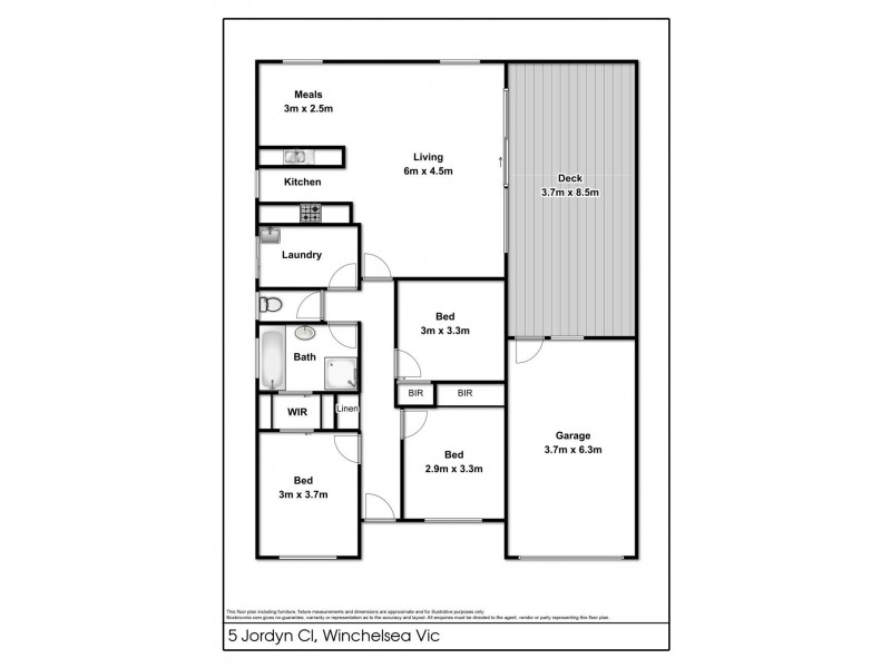 5 Jordyn Close, Winchelsea VIC 3241 Floorplan