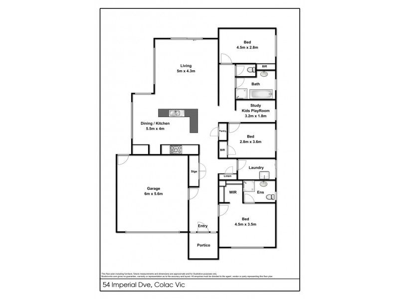 54 Imperial Drive, Colac VIC 3250 Floorplan