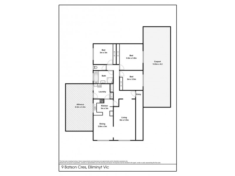 9 Batson Crescent, Elliminyt VIC 3250 Floorplan