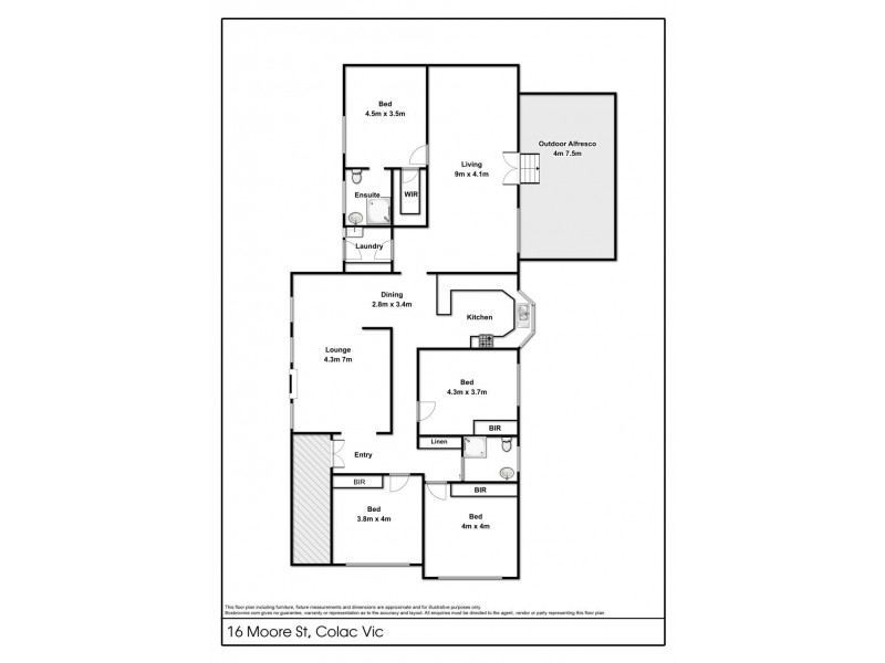 16 Moore Street, Colac VIC 3250 Floorplan