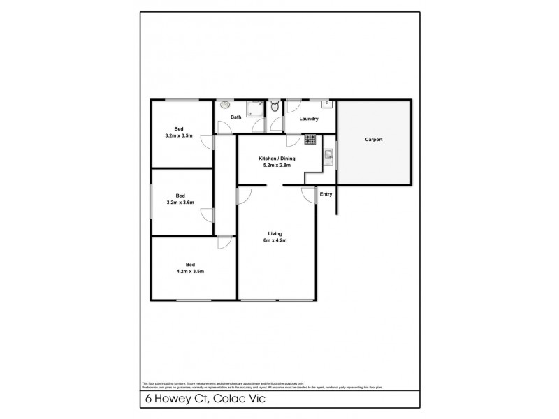 6 Howey Court, Colac VIC 3250 Floorplan