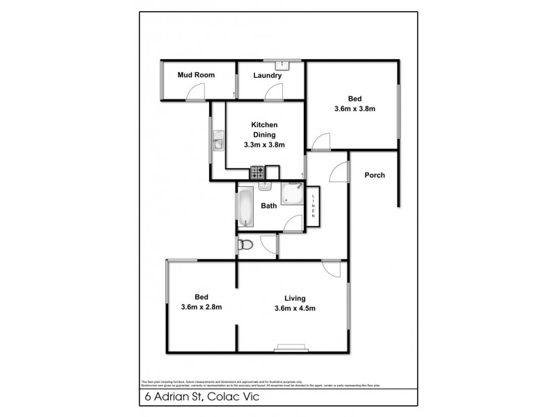 6 Adrian Street, Colac VIC 3250 Floorplan