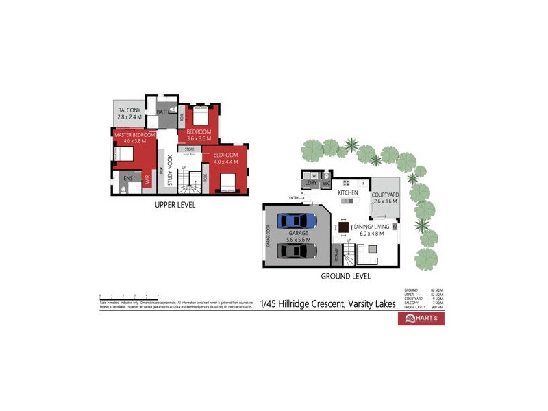 1/45 Hillridge Crescent, Varsity Lakes QLD 4227 Floorplan