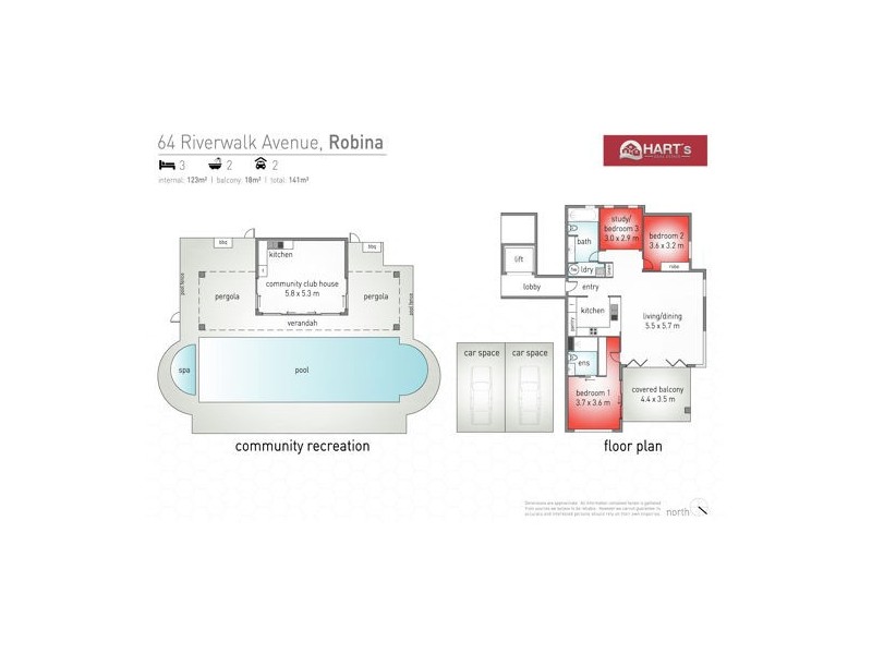 16/64 Riverwalk Ave, Robina QLD 4226 Floorplan
