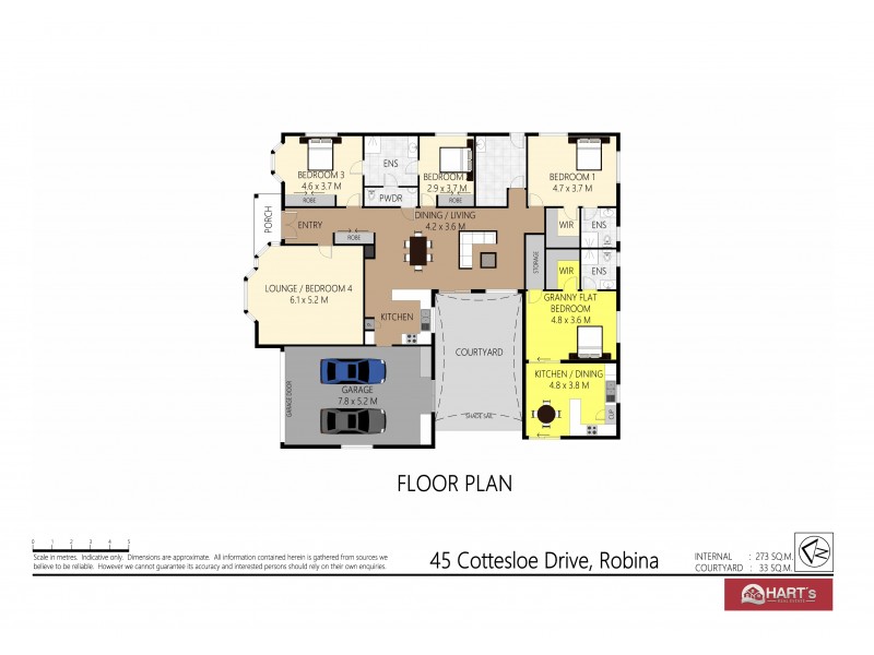 45 Cottesloe Drive, Robina QLD 4226 Floorplan