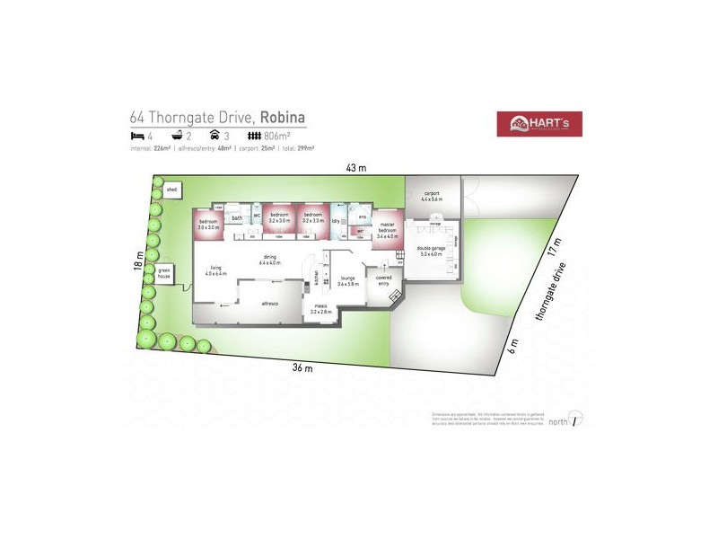 64 THORNGATE DR, Robina QLD 4226 Floorplan