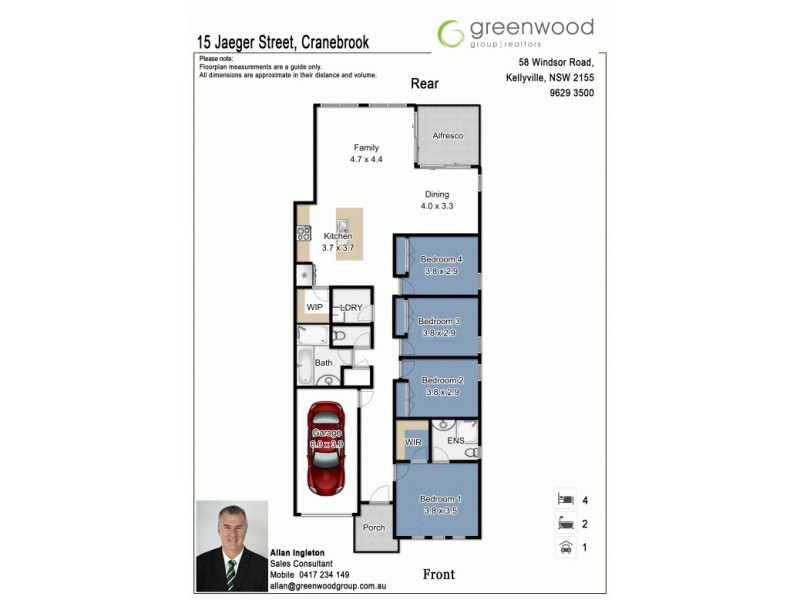 15 Jaeger Street, Cranebrook NSW 2749 Floorplan