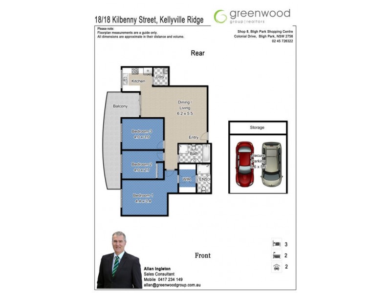 18/18 Kilbenny Street, Kellyville Ridge NSW 2155 Floorplan