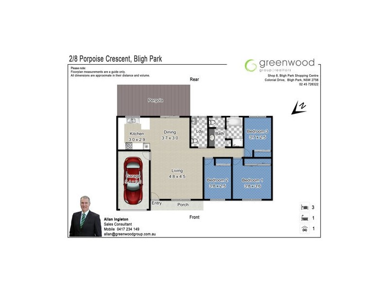 2/8 Porpoise Crescent, Bligh Park NSW 2756 Floorplan