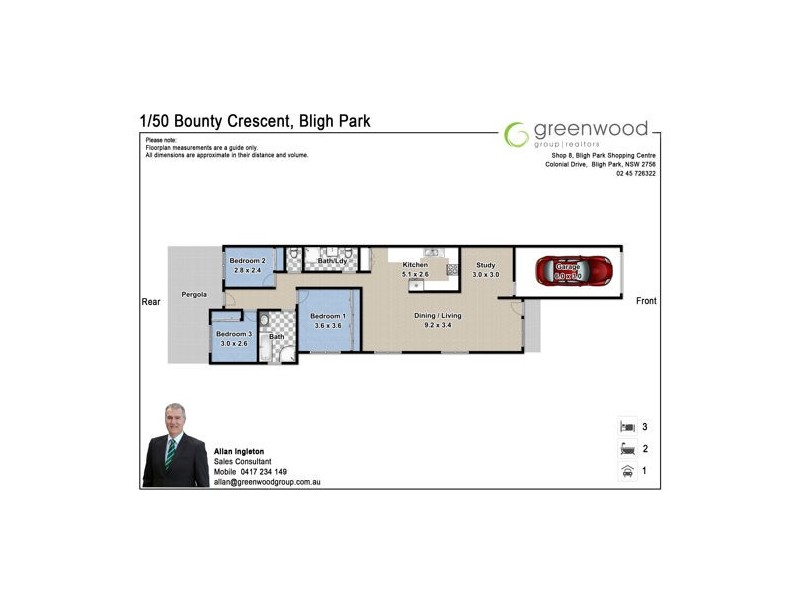 1/50 Bounty Crescent, Bligh Park NSW 2756 Floorplan