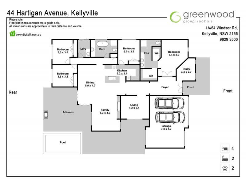 44 Hartigan Avenue, Kellyville NSW 2155 Floorplan
