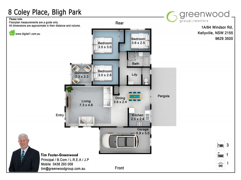 8 Coley Place, Bligh Park NSW 2756 Floorplan