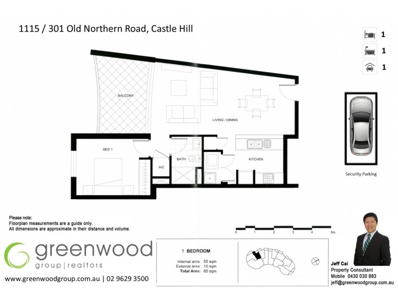 1115/301 Old Northern Road, Castle Hill NSW 2154 Floorplan