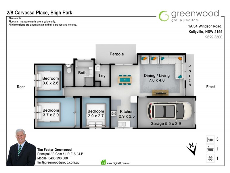 2/8 Carvossa Place, Bligh Park NSW 2756 Floorplan