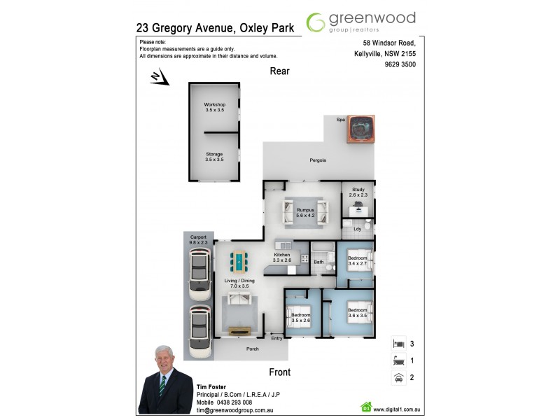 23 Gregory Avenue, Oxley Park NSW 2760 Floorplan