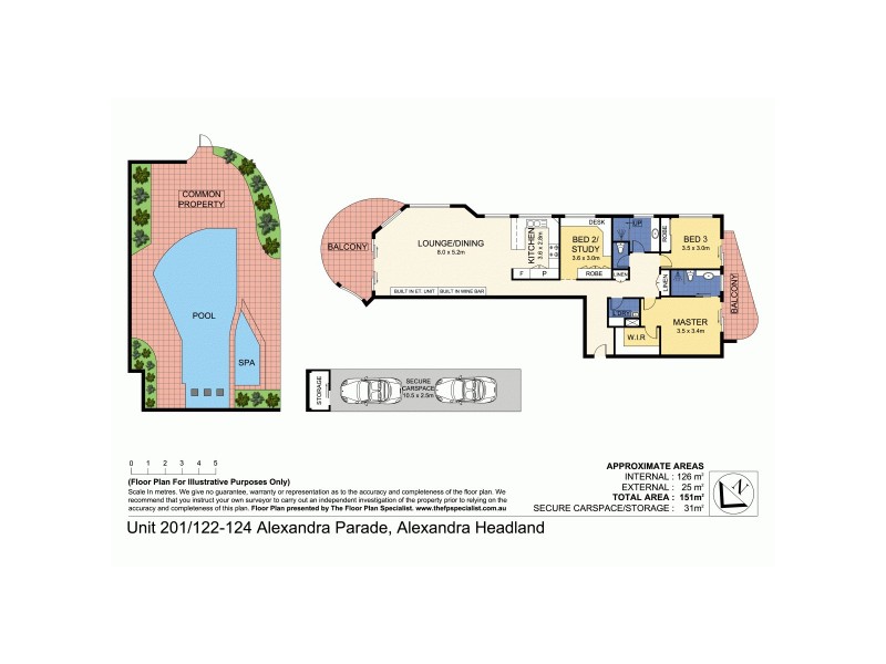 201/122-124 Alexandra Parade, Alexandra Headland QLD 4572 Floorplan