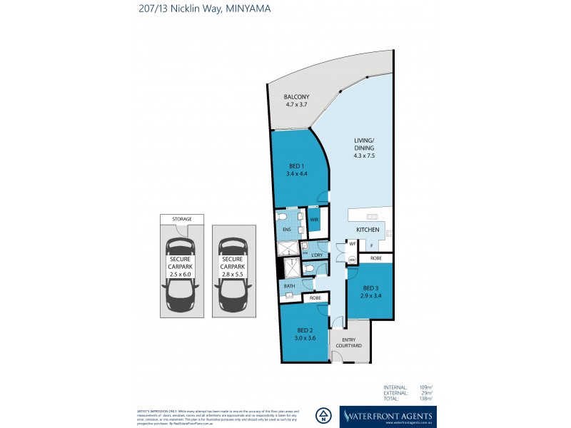 207/13 Nicklin Way, Minyama QLD 4575 Floorplan