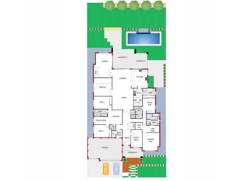 23 Redheart Road, Carramar WA 6031 Floorplan